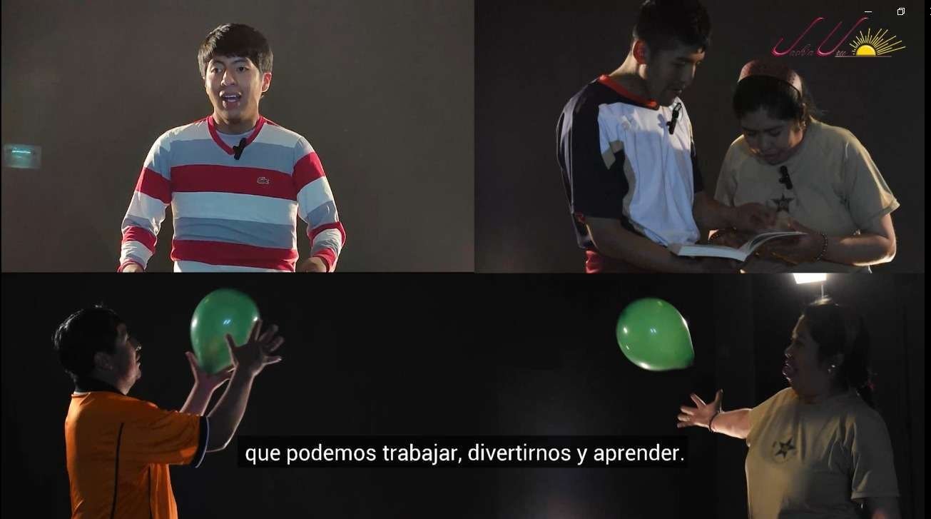 Jóvenes con discapacidad de la Asociación Jach’a Uru protagonizan video motivacional