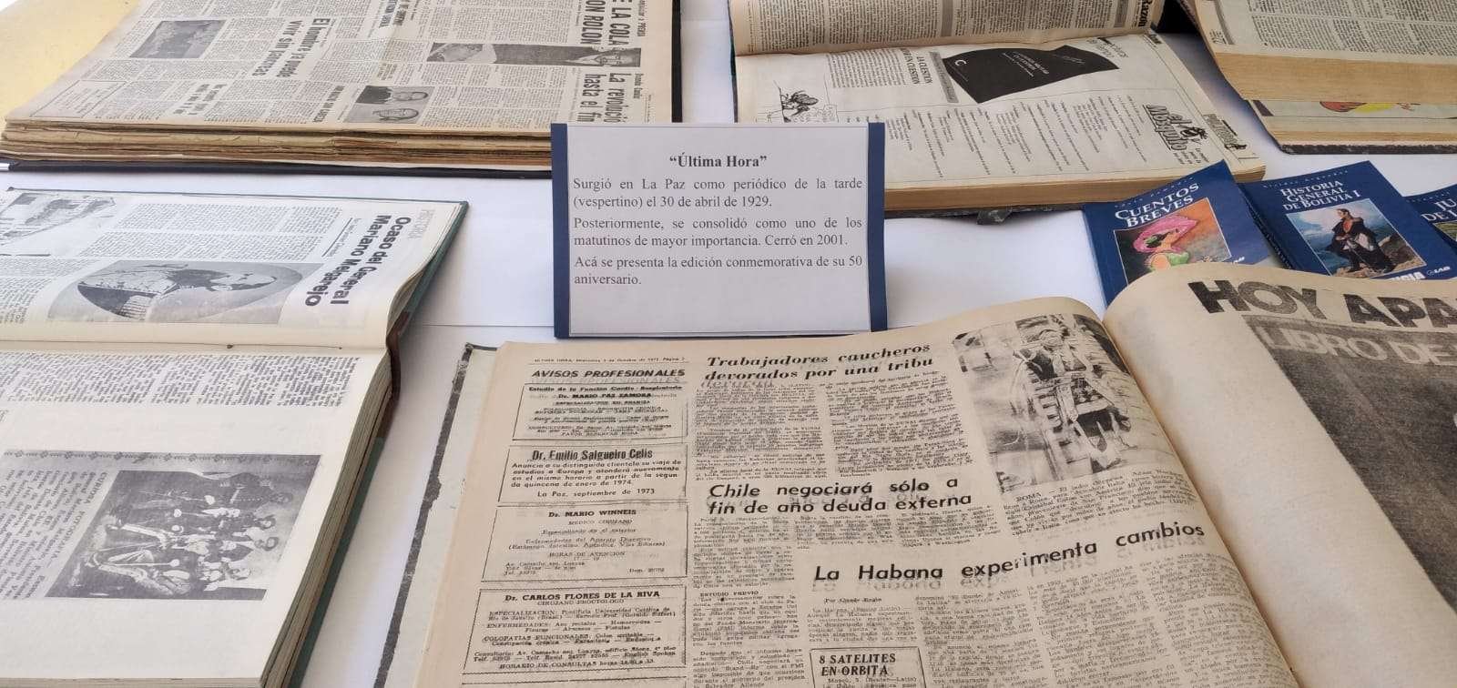 Memoria impresa en la Asociación de Periodistas de La Paz
