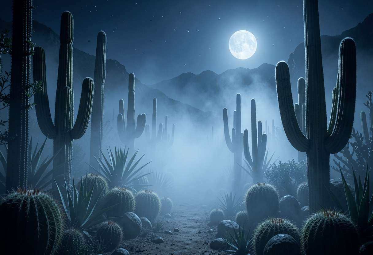 Noche en la comarca de los cactus