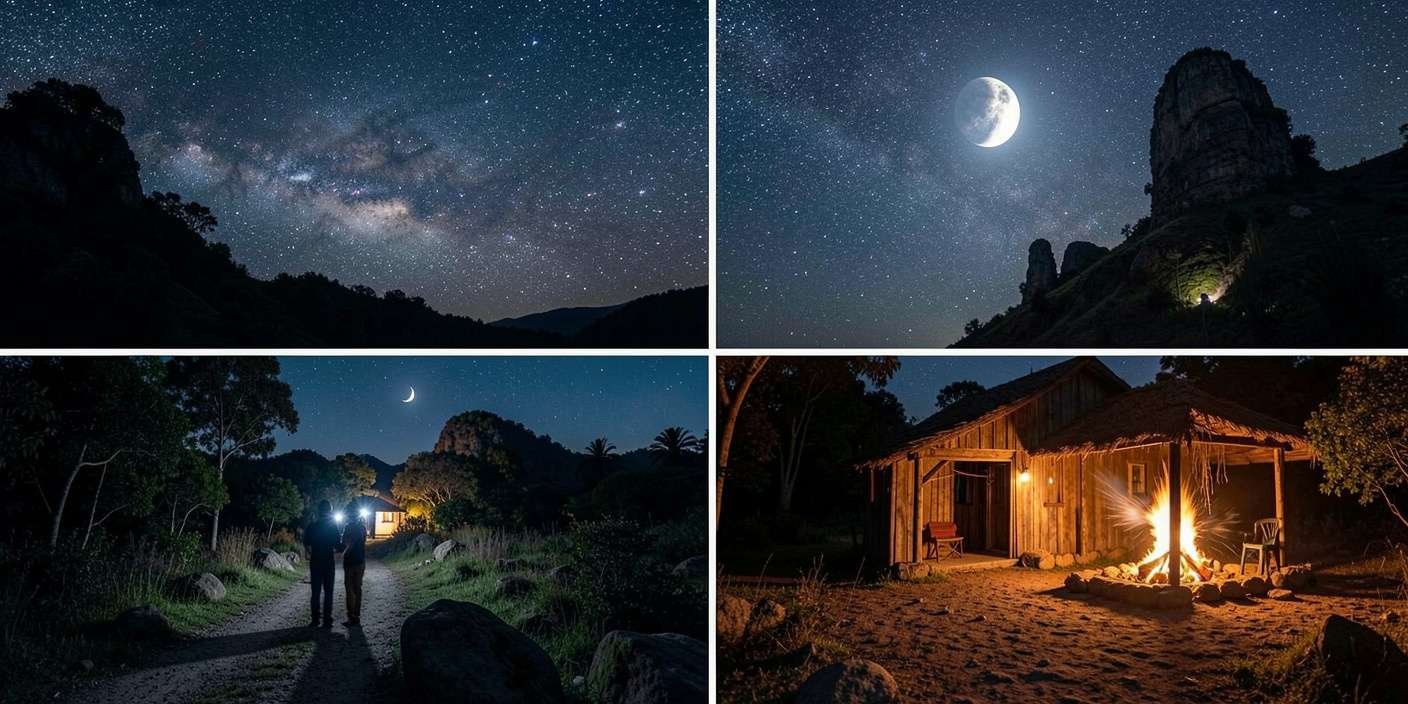 La noche aquí y la noche en Puina