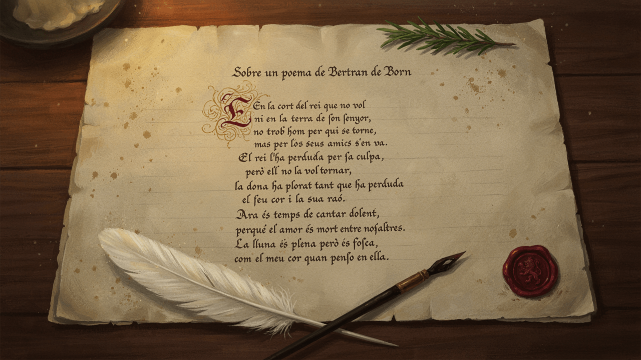 Sobre un poema de Bertran De Born